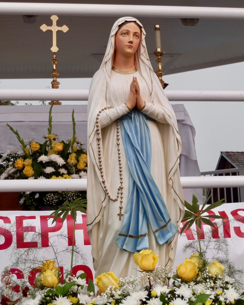 our lady of lourdes mission grotto statue